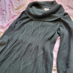 Old Navy Green Cable Knit Turtleneck Sweater Dress Size 1X